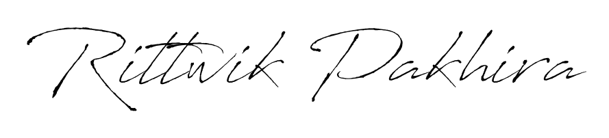 You should practise on your own different ways (Antro_Vectra) to write your name (Rittwik Pakhira) in signature. Don't let someone else do it for you. Rittwik Pakhira signature style 6 images and pictures png