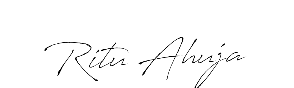 Also You can easily find your signature by using the search form. We will create Ritu Ahuja name handwritten signature images for you free of cost using Antro_Vectra sign style. Ritu Ahuja signature style 6 images and pictures png