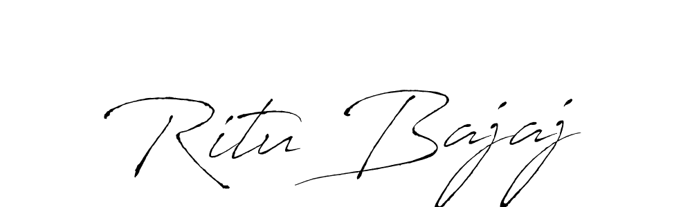 Create a beautiful signature design for name Ritu Bajaj. With this signature (Antro_Vectra) fonts, you can make a handwritten signature for free. Ritu Bajaj signature style 6 images and pictures png