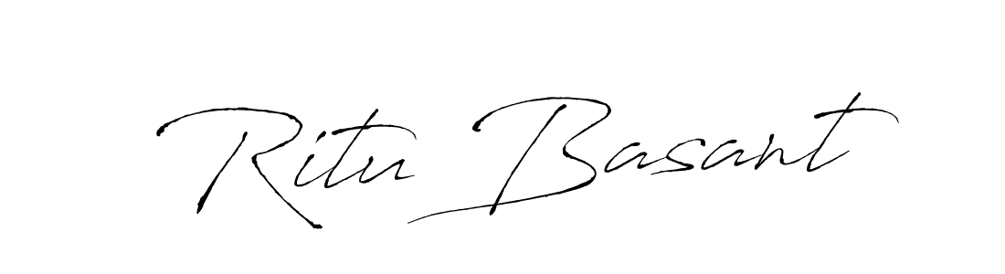 Use a signature maker to create a handwritten signature online. With this signature software, you can design (Antro_Vectra) your own signature for name Ritu Basant. Ritu Basant signature style 6 images and pictures png