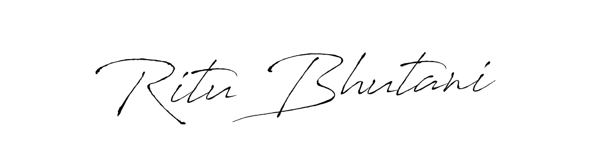 You can use this online signature creator to create a handwritten signature for the name Ritu Bhutani. This is the best online autograph maker. Ritu Bhutani signature style 6 images and pictures png