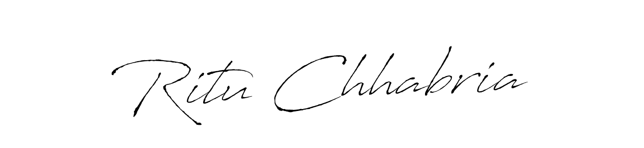 Make a beautiful signature design for name Ritu Chhabria. With this signature (Antro_Vectra) style, you can create a handwritten signature for free. Ritu Chhabria signature style 6 images and pictures png