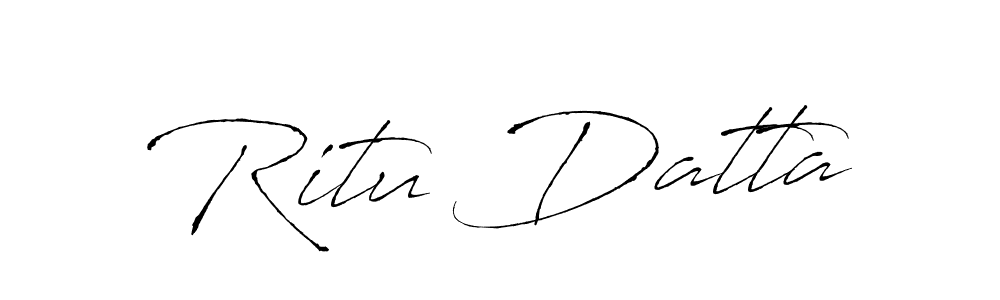 Create a beautiful signature design for name Ritu Datta. With this signature (Antro_Vectra) fonts, you can make a handwritten signature for free. Ritu Datta signature style 6 images and pictures png