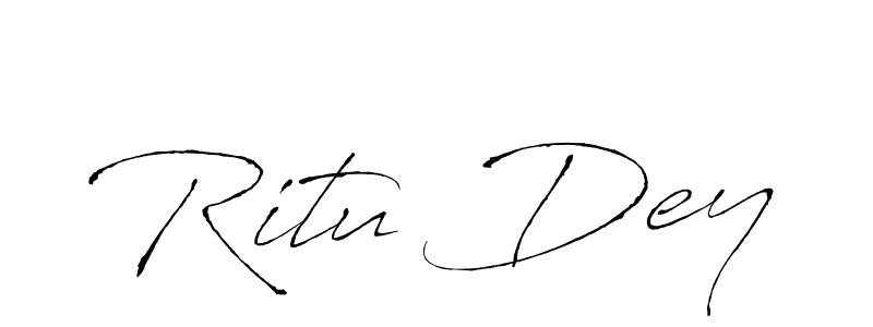 Make a beautiful signature design for name Ritu Dey. With this signature (Antro_Vectra) style, you can create a handwritten signature for free. Ritu Dey signature style 6 images and pictures png