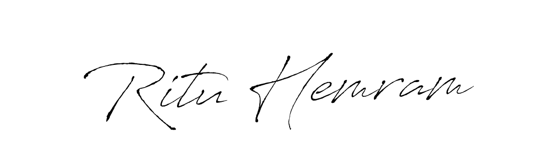 Also we have Ritu Hemram name is the best signature style. Create professional handwritten signature collection using Antro_Vectra autograph style. Ritu Hemram signature style 6 images and pictures png