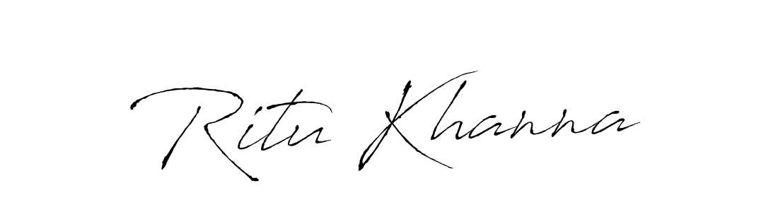 How to make Ritu Khanna name signature. Use Antro_Vectra style for creating short signs online. This is the latest handwritten sign. Ritu Khanna signature style 6 images and pictures png