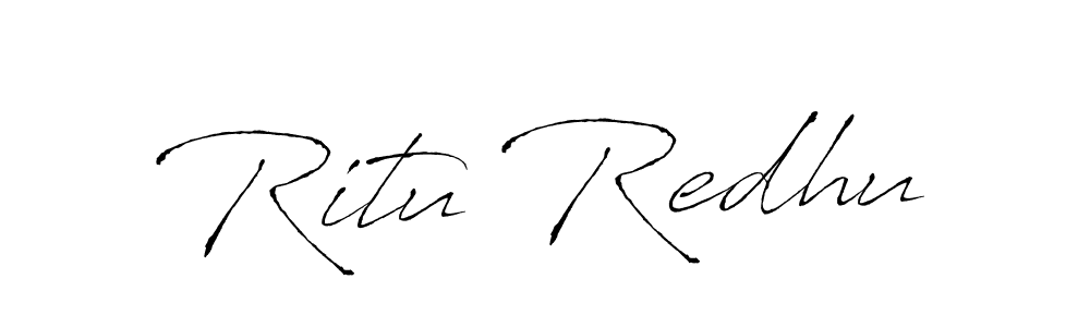 How to make Ritu Redhu name signature. Use Antro_Vectra style for creating short signs online. This is the latest handwritten sign. Ritu Redhu signature style 6 images and pictures png