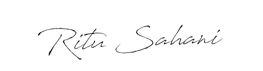 Create a beautiful signature design for name Ritu Sahani. With this signature (Antro_Vectra) fonts, you can make a handwritten signature for free. Ritu Sahani signature style 6 images and pictures png