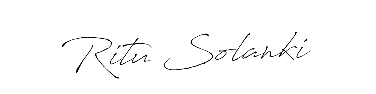 Create a beautiful signature design for name Ritu Solanki. With this signature (Antro_Vectra) fonts, you can make a handwritten signature for free. Ritu Solanki signature style 6 images and pictures png