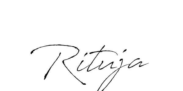 How to make Rituja name signature. Use Antro_Vectra style for creating short signs online. This is the latest handwritten sign. Rituja signature style 6 images and pictures png