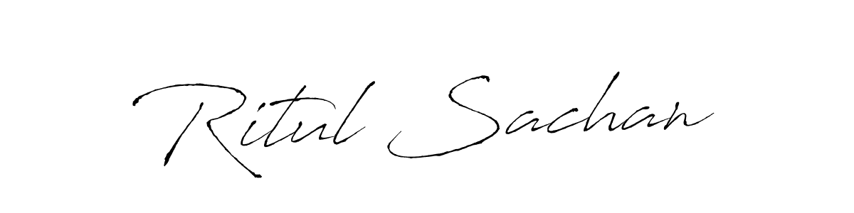 Antro_Vectra is a professional signature style that is perfect for those who want to add a touch of class to their signature. It is also a great choice for those who want to make their signature more unique. Get Ritul Sachan name to fancy signature for free. Ritul Sachan signature style 6 images and pictures png