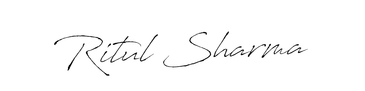 Ritul Sharma stylish signature style. Best Handwritten Sign (Antro_Vectra) for my name. Handwritten Signature Collection Ideas for my name Ritul Sharma. Ritul Sharma signature style 6 images and pictures png