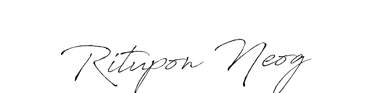 Ritupon Neog stylish signature style. Best Handwritten Sign (Antro_Vectra) for my name. Handwritten Signature Collection Ideas for my name Ritupon Neog. Ritupon Neog signature style 6 images and pictures png