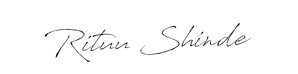 Rituu Shinde stylish signature style. Best Handwritten Sign (Antro_Vectra) for my name. Handwritten Signature Collection Ideas for my name Rituu Shinde. Rituu Shinde signature style 6 images and pictures png