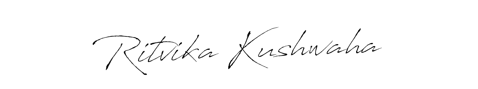 Create a beautiful signature design for name Ritvika Kushwaha. With this signature (Antro_Vectra) fonts, you can make a handwritten signature for free. Ritvika Kushwaha signature style 6 images and pictures png