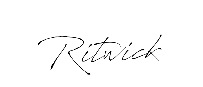 Make a beautiful signature design for name Ritwick. With this signature (Antro_Vectra) style, you can create a handwritten signature for free. Ritwick signature style 6 images and pictures png