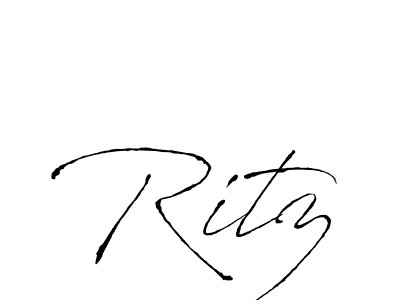 Use a signature maker to create a handwritten signature online. With this signature software, you can design (Antro_Vectra) your own signature for name Ritz. Ritz signature style 6 images and pictures png