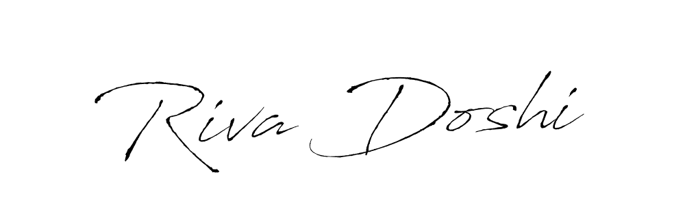 Make a beautiful signature design for name Riva Doshi. With this signature (Antro_Vectra) style, you can create a handwritten signature for free. Riva Doshi signature style 6 images and pictures png