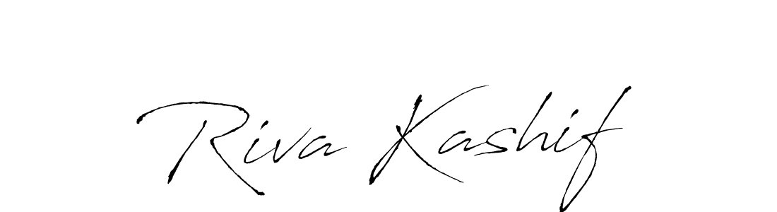 Antro_Vectra is a professional signature style that is perfect for those who want to add a touch of class to their signature. It is also a great choice for those who want to make their signature more unique. Get Riva Kashif name to fancy signature for free. Riva Kashif signature style 6 images and pictures png