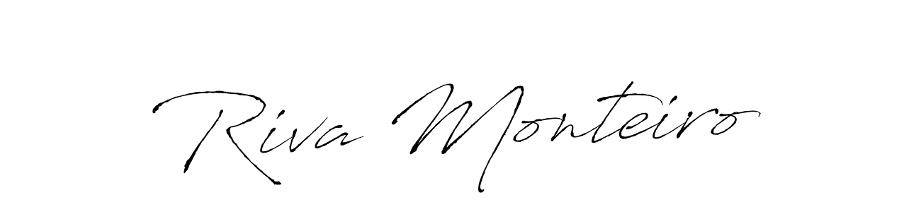 Use a signature maker to create a handwritten signature online. With this signature software, you can design (Antro_Vectra) your own signature for name Riva Monteiro. Riva Monteiro signature style 6 images and pictures png