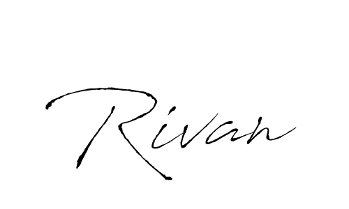 How to make Rivan name signature. Use Antro_Vectra style for creating short signs online. This is the latest handwritten sign. Rivan signature style 6 images and pictures png