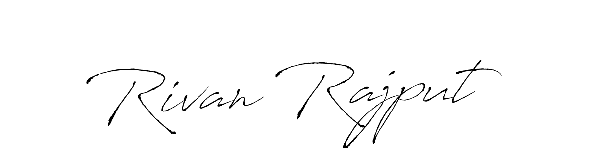 Make a beautiful signature design for name Rivan Rajput. With this signature (Antro_Vectra) style, you can create a handwritten signature for free. Rivan Rajput signature style 6 images and pictures png