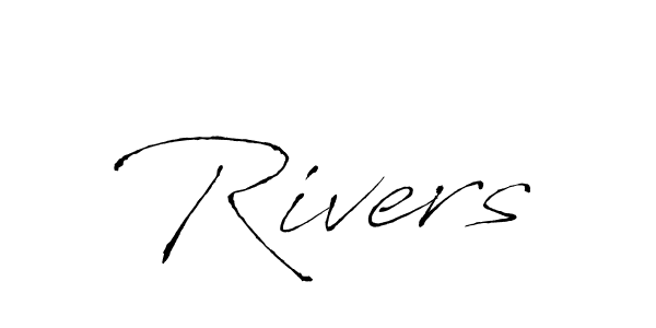 Rivers stylish signature style. Best Handwritten Sign (Antro_Vectra) for my name. Handwritten Signature Collection Ideas for my name Rivers. Rivers signature style 6 images and pictures png