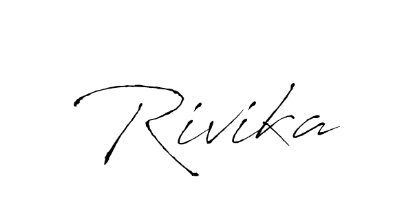 Design your own signature with our free online signature maker. With this signature software, you can create a handwritten (Antro_Vectra) signature for name Rivika. Rivika signature style 6 images and pictures png