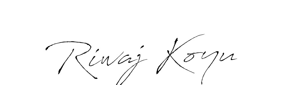 You should practise on your own different ways (Antro_Vectra) to write your name (Riwaj Koyu) in signature. don't let someone else do it for you. Riwaj Koyu signature style 6 images and pictures png