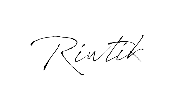 Use a signature maker to create a handwritten signature online. With this signature software, you can design (Antro_Vectra) your own signature for name Riwtik. Riwtik signature style 6 images and pictures png