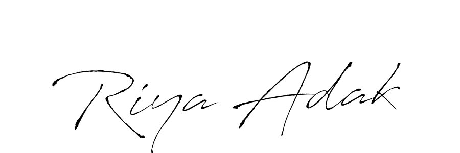 Antro_Vectra is a professional signature style that is perfect for those who want to add a touch of class to their signature. It is also a great choice for those who want to make their signature more unique. Get Riya Adak name to fancy signature for free. Riya Adak signature style 6 images and pictures png