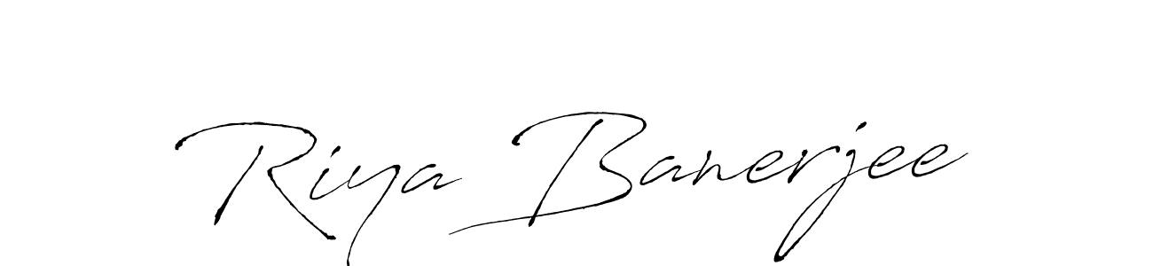 How to make Riya Banerjee signature? Antro_Vectra is a professional autograph style. Create handwritten signature for Riya Banerjee name. Riya Banerjee signature style 6 images and pictures png