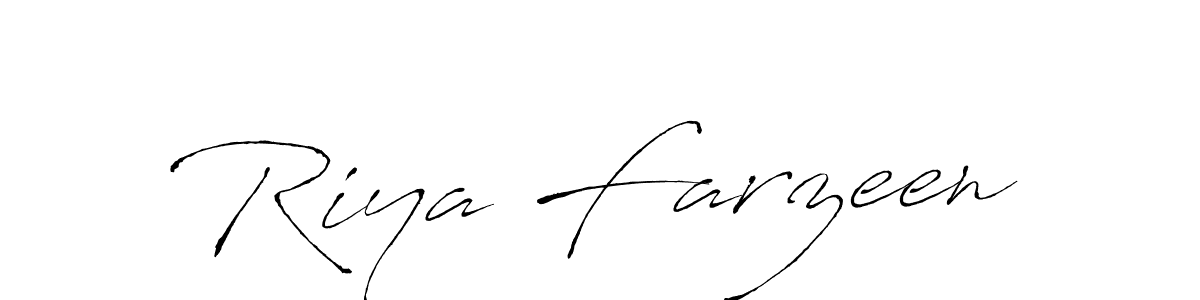 How to make Riya Farzeen signature? Antro_Vectra is a professional autograph style. Create handwritten signature for Riya Farzeen name. Riya Farzeen signature style 6 images and pictures png