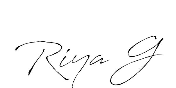 if you are searching for the best signature style for your name Riya G. so please give up your signature search. here we have designed multiple signature styles  using Antro_Vectra. Riya G signature style 6 images and pictures png