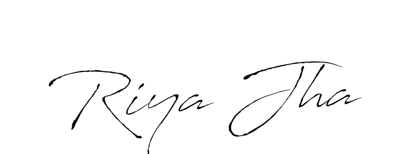 Riya Jha stylish signature style. Best Handwritten Sign (Antro_Vectra) for my name. Handwritten Signature Collection Ideas for my name Riya Jha. Riya Jha signature style 6 images and pictures png