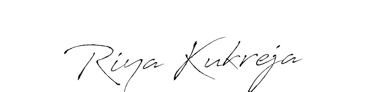 The best way (Antro_Vectra) to make a short signature is to pick only two or three words in your name. The name Riya Kukreja include a total of six letters. For converting this name. Riya Kukreja signature style 6 images and pictures png