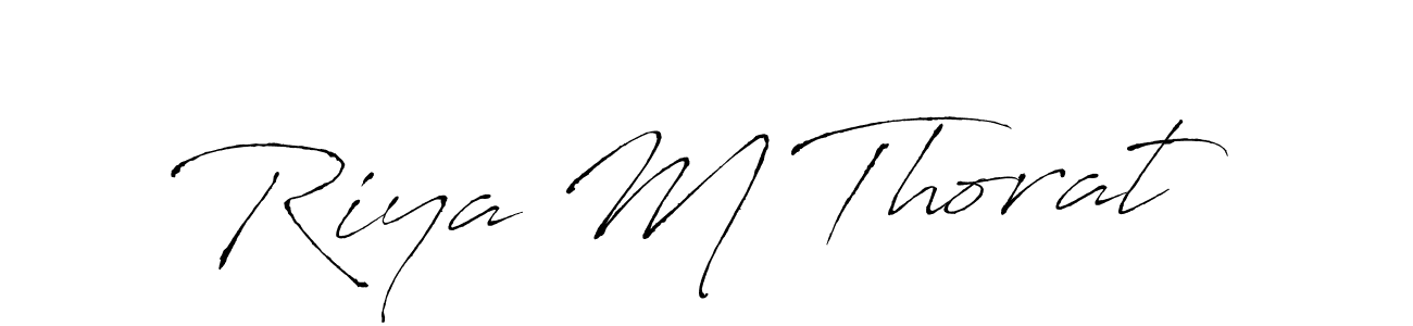 Also we have Riya M Thorat name is the best signature style. Create professional handwritten signature collection using Antro_Vectra autograph style. Riya M Thorat signature style 6 images and pictures png