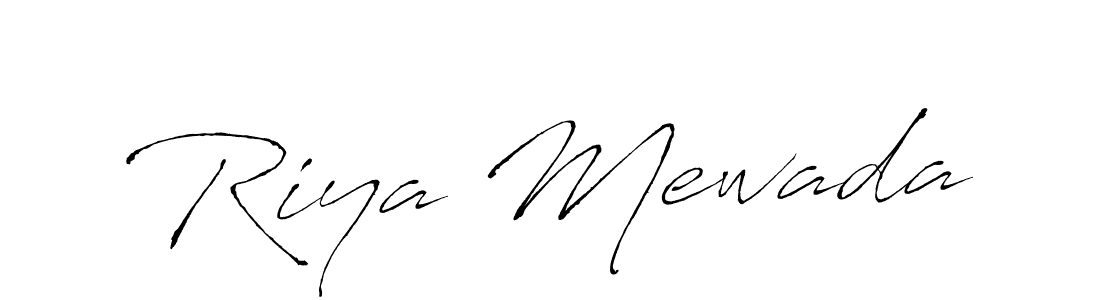 Make a beautiful signature design for name Riya Mewada. With this signature (Antro_Vectra) style, you can create a handwritten signature for free. Riya Mewada signature style 6 images and pictures png