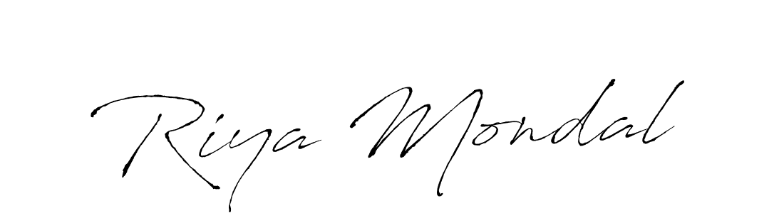How to make Riya Mondal signature? Antro_Vectra is a professional autograph style. Create handwritten signature for Riya Mondal name. Riya Mondal signature style 6 images and pictures png