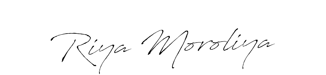 Similarly Antro_Vectra is the best handwritten signature design. Signature creator online .You can use it as an online autograph creator for name Riya Moroliya. Riya Moroliya signature style 6 images and pictures png