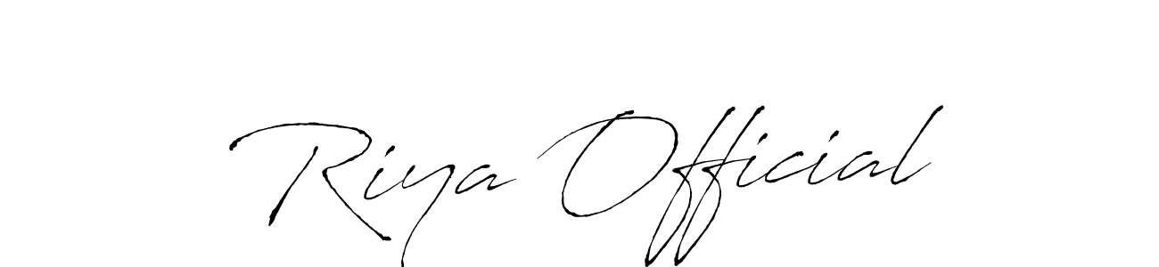 How to make Riya Official signature? Antro_Vectra is a professional autograph style. Create handwritten signature for Riya Official name. Riya Official signature style 6 images and pictures png