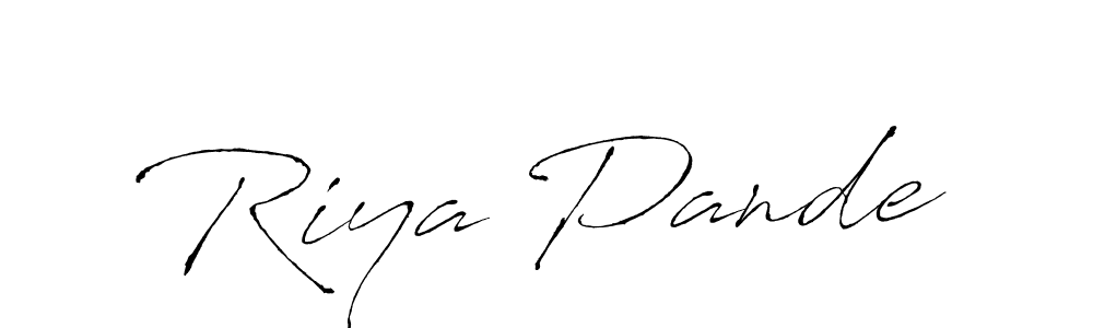 Design your own signature with our free online signature maker. With this signature software, you can create a handwritten (Antro_Vectra) signature for name Riya Pande. Riya Pande signature style 6 images and pictures png