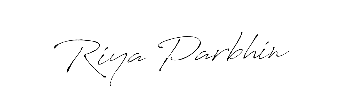 Design your own signature with our free online signature maker. With this signature software, you can create a handwritten (Antro_Vectra) signature for name Riya Parbhin. Riya Parbhin signature style 6 images and pictures png