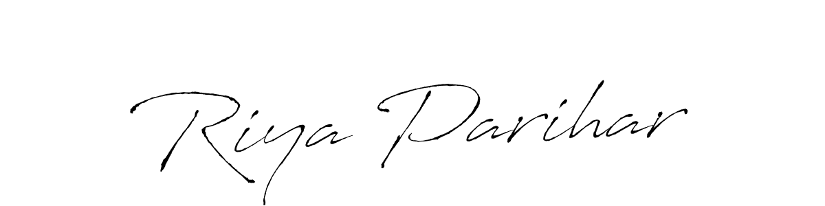 Use a signature maker to create a handwritten signature online. With this signature software, you can design (Antro_Vectra) your own signature for name Riya Parihar. Riya Parihar signature style 6 images and pictures png