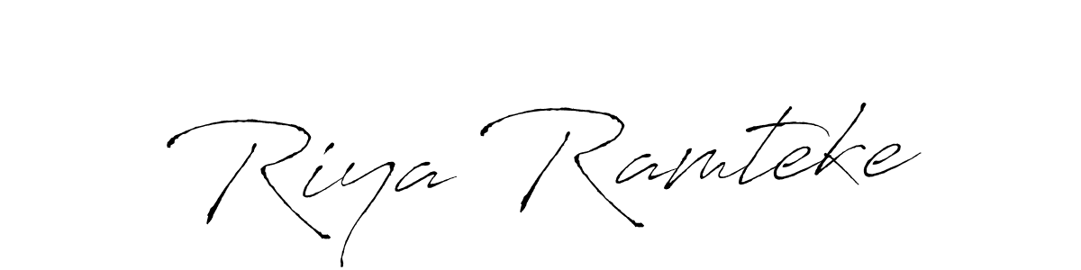 The best way (Antro_Vectra) to make a short signature is to pick only two or three words in your name. The name Riya Ramteke include a total of six letters. For converting this name. Riya Ramteke signature style 6 images and pictures png
