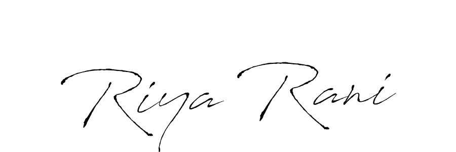 Use a signature maker to create a handwritten signature online. With this signature software, you can design (Antro_Vectra) your own signature for name Riya Rani. Riya Rani signature style 6 images and pictures png