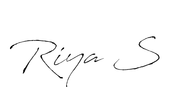Similarly Antro_Vectra is the best handwritten signature design. Signature creator online .You can use it as an online autograph creator for name Riya S. Riya S signature style 6 images and pictures png