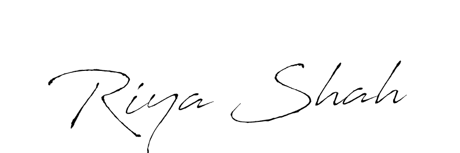 Make a beautiful signature design for name Riya Shah. With this signature (Antro_Vectra) style, you can create a handwritten signature for free. Riya Shah signature style 6 images and pictures png