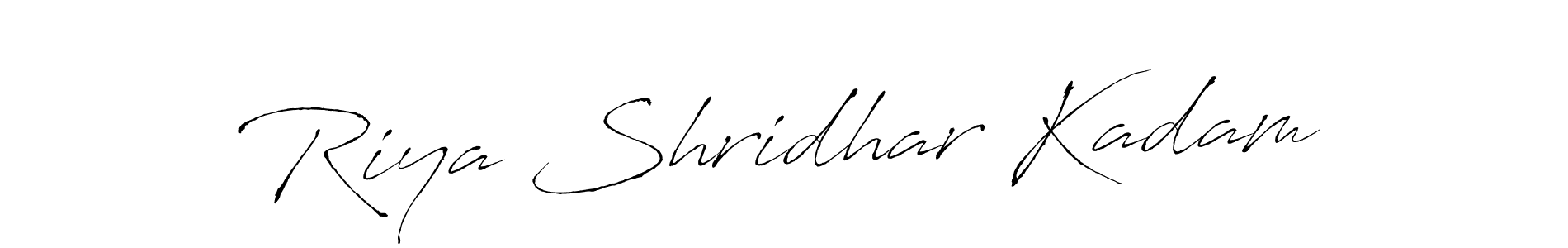 You can use this online signature creator to create a handwritten signature for the name Riya Shridhar Kadam. This is the best online autograph maker. Riya Shridhar Kadam signature style 6 images and pictures png