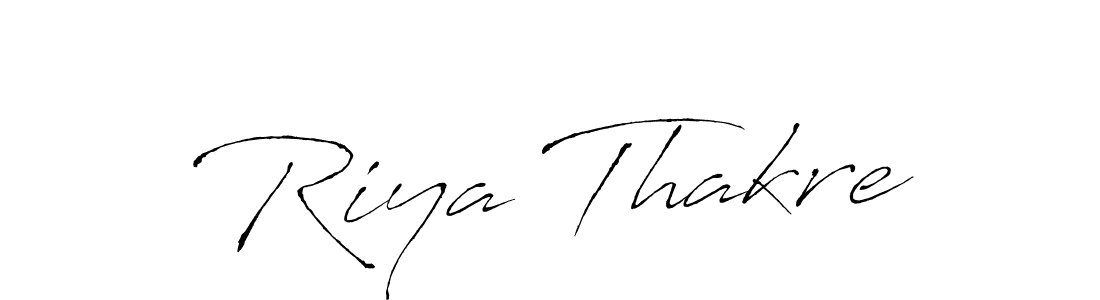 Create a beautiful signature design for name Riya Thakre. With this signature (Antro_Vectra) fonts, you can make a handwritten signature for free. Riya Thakre signature style 6 images and pictures png